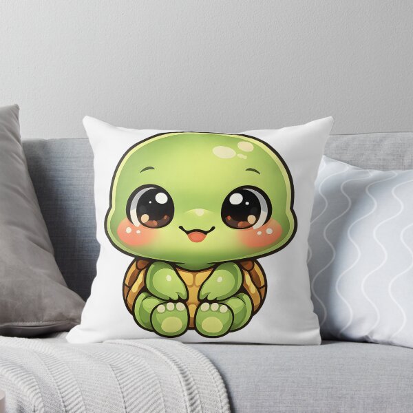Item preview, Chibi Baby Turtle Cute Front Facing Cartoon Tortoise MR Zgredzio designed and sold by mr-zgredzio.