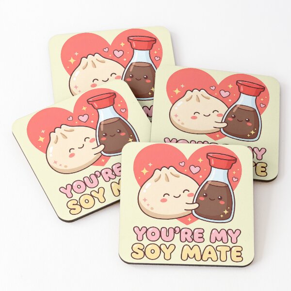 Item preview, You’re My Soy Mate | Cute Dumpling and Soy Sauce Love designed and sold by Imaginationbeyond.