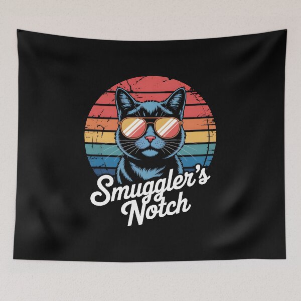 Item preview, Smugglers’ Notch – Cool Cat Retro Ski Resort Illustration designed and sold by tokyojeff.