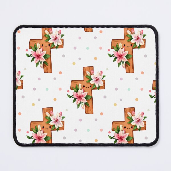 Item preview, Joyful Cross & Lily – Seamless Easter Faith Pattern designed and sold by meesub.