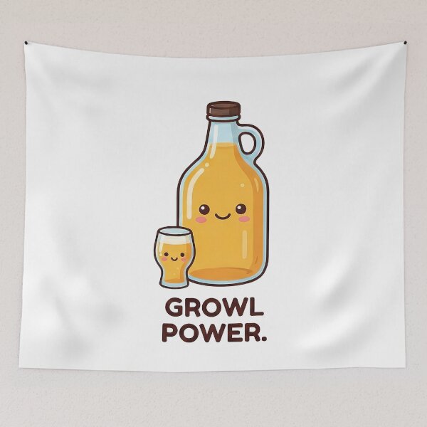 Item preview, Growl Power Kawaii Craft Beer Lover designed and sold by k3rstman1.