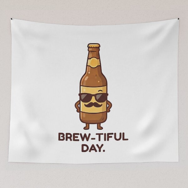 Item preview, Funny Beer Bottle Brewtiful Day Character designed and sold by k3rstman1.