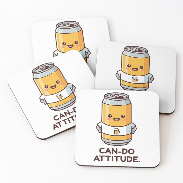 Item preview, Can-Do Attitude Funny Beer Can Character designed and sold by k3rstman1.