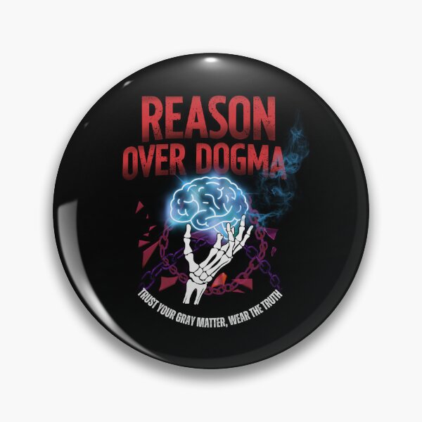 Item preview, Reason Over Dogma - Atheist Logic, Brain & Skeleton Art. designed and sold by CREEPY CRAZE.