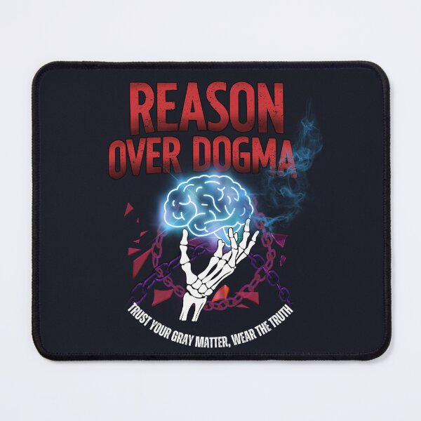 Item preview, Reason Over Dogma - Atheist Logic, Brain & Skeleton Art. designed and sold by CREEPY CRAZE.