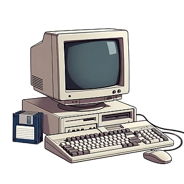 Artwork thumbnail, Old Computer Sticker by Art for Every Person