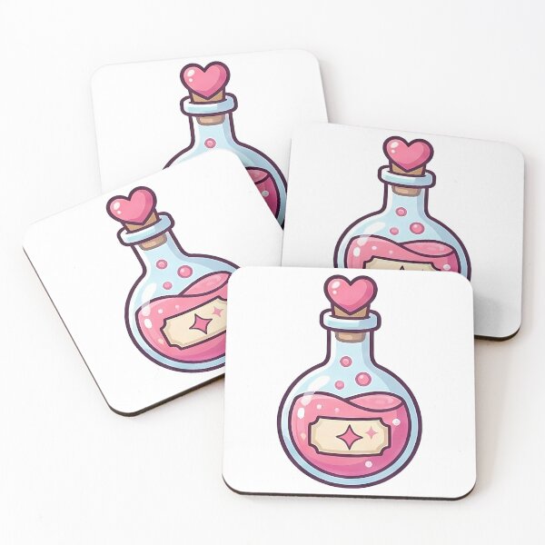 Item preview, Cute Pink Love Potion Bottle designed and sold by k3rstman1.