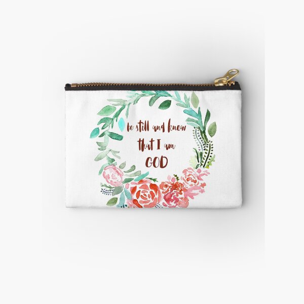 Item preview, Flower Wreath Quote - Be Still And Know I Am God  designed and sold by AnnestiMeets.