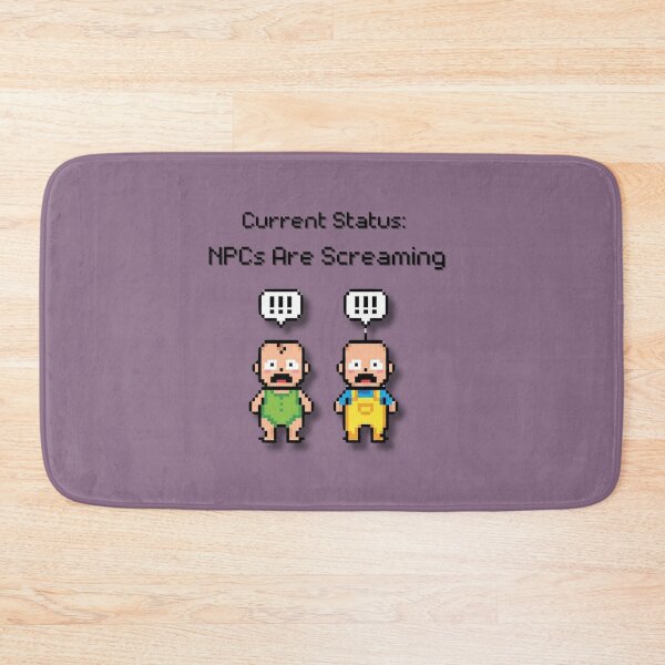Item preview, Current Status: NPCs Are Screaming | Funny Gamer Parenting Pixel Art designed and sold by MadeInNapTime.