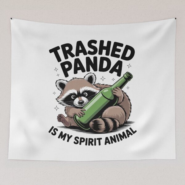 Item preview, Trashed Panda Spirit Animal Raccoon designed and sold by MeowtivationP.