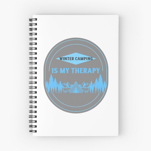 Item preview, Winter Camping Is My Therapy – Cold Weather Camping Badge Design designed and sold by FusionTeeDesign.