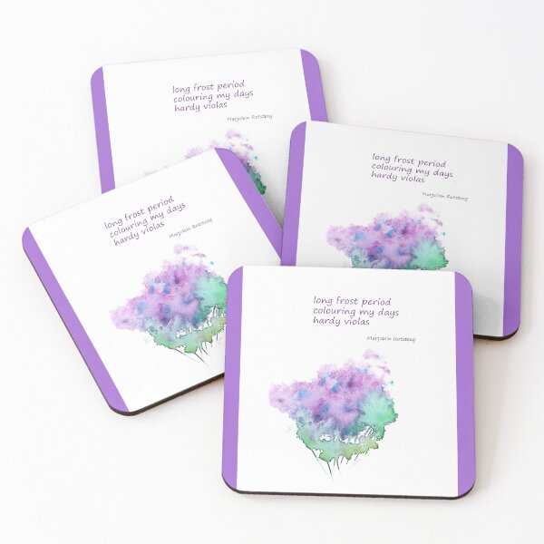 Item preview, Hardy Viola's haiku watercolor painting designed and sold by KarenKaspar.