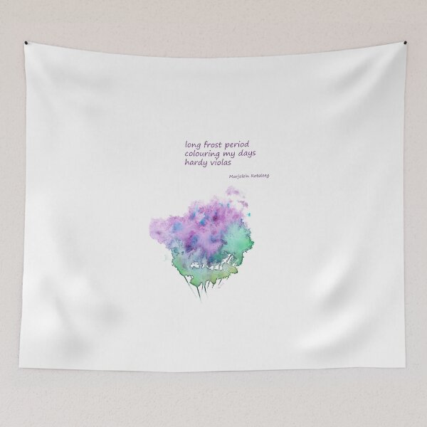 Item preview, Hardy Viola's haiku watercolor painting designed and sold by KarenKaspar.
