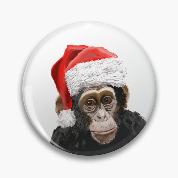 Aperçu de l'œuvre Chimpanzé festif – Portrait d'animal de Noël amusant créée et vendue par denip.