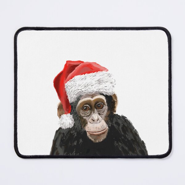 Item preview, Festive Chimpanzee – Funny Christmas Animal Portrait designed and sold by denip.