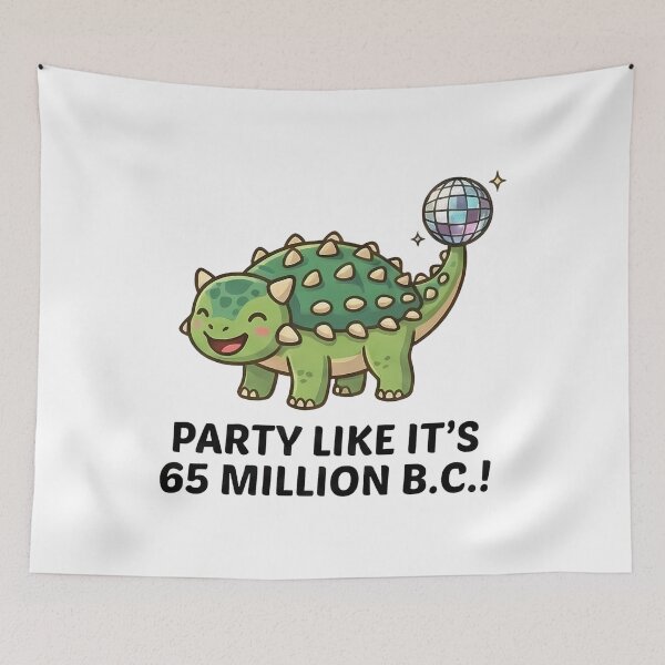 Item preview, Prehistoric Party Dinosaur Ankylosaurus Disco Ball designed and sold by k3rstman1.
