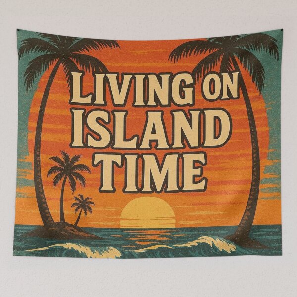Item preview, Living On Island Time - Island, beach, palm trees and the sea - No. 02 - 9216x9216 designed and sold by darky72.