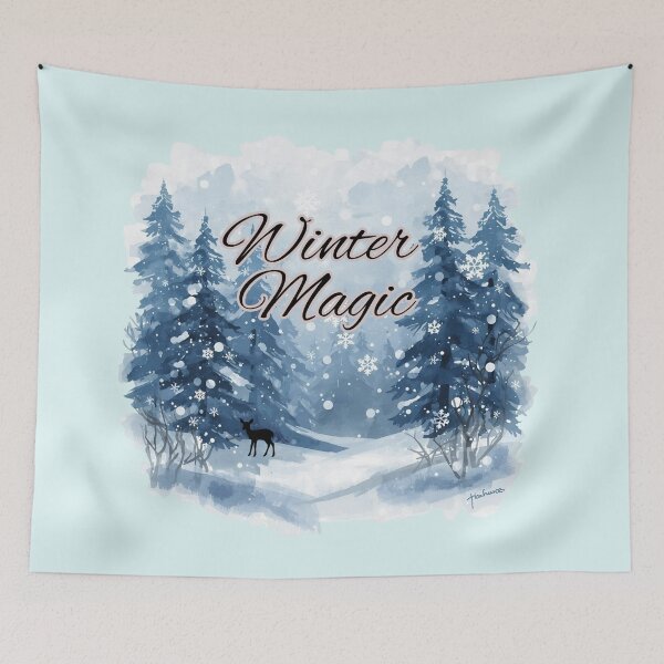 Item preview, Winter Magic – Serene Snowy Forest Scene designed and sold by mycreastyle.