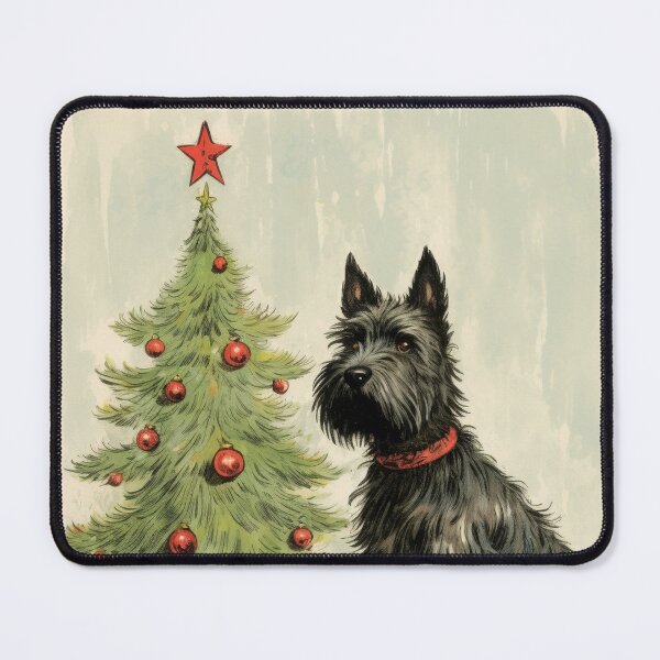 Item preview, CHRISTMAS SCOTTIE VINTAGE ART designed and sold by MarkedArtPrints.
