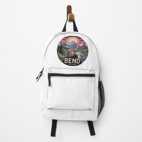 Artikelvorschau, Sonnenuntergang in Bend, Oregon – Pixel-Art-Abzeichen für das Coyote River Adventure entworfen und verkauft von CircinusStore.