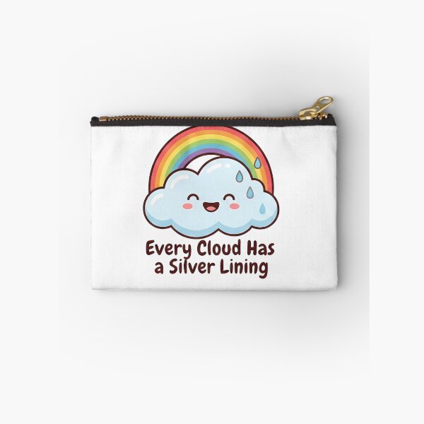 Item preview, Cute Rainbow Cloud Silver Lining Positive Quote designed and sold by k3rstman1.