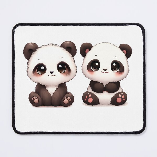 Item preview, Two Ultra-Cute Chibi Baby Pandas Sitting Side by Side designed and sold by mr-zgredzio.