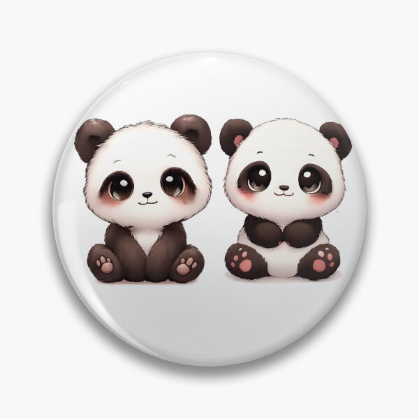 Item preview, Two Ultra-Cute Chibi Baby Pandas Sitting Side by Side designed and sold by mr-zgredzio.