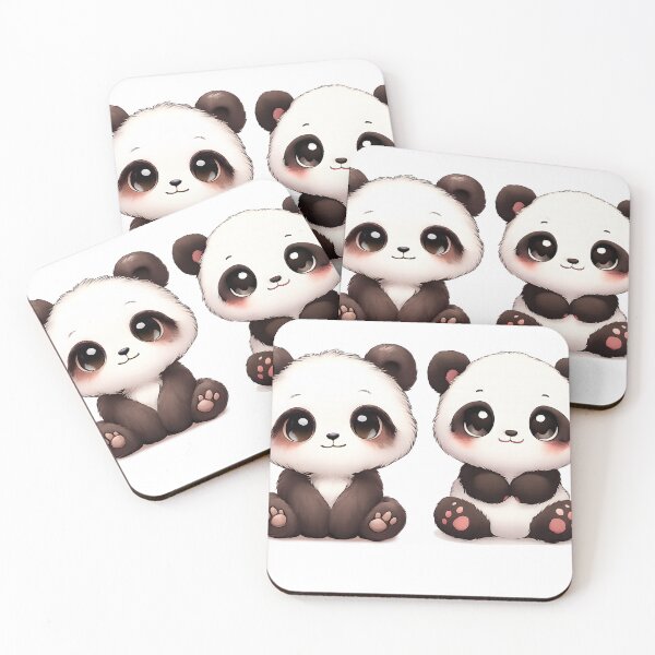 Item preview, Two Ultra-Cute Chibi Baby Pandas Sitting Side by Side designed and sold by mr-zgredzio.