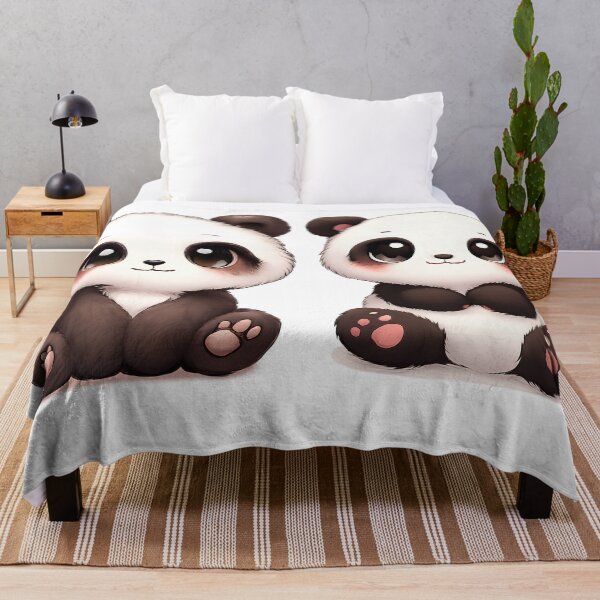 Item preview, Two Ultra-Cute Chibi Baby Pandas Sitting Side by Side designed and sold by mr-zgredzio.