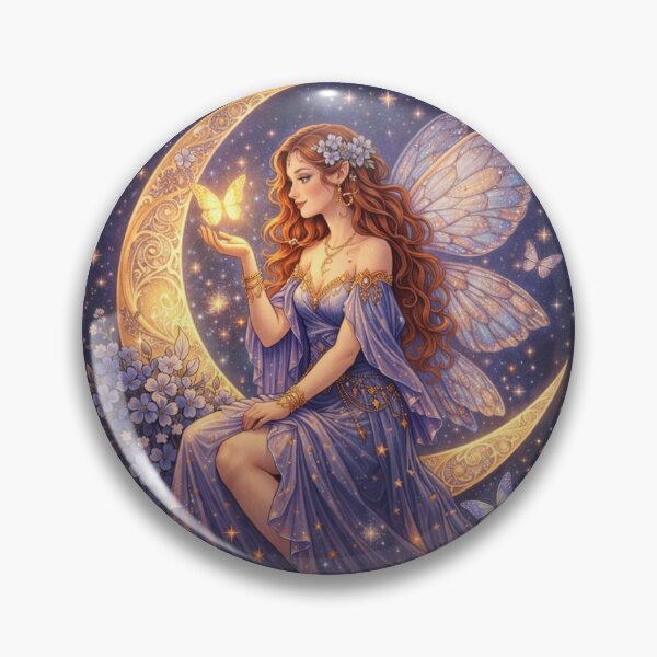 Item preview, Moonlit Butterfly Fairy – Celestial Fantasy Digital Illustration designed and sold by affiliatevera10.