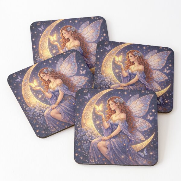 Item preview, Moonlit Butterfly Fairy – Celestial Fantasy Digital Illustration designed and sold by affiliatevera10.