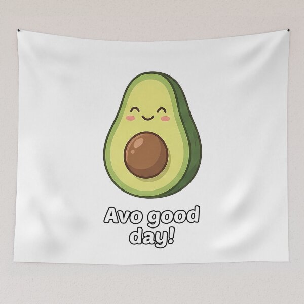 Item preview, Cute Happy Avocado Avo Good Day Pun designed and sold by k3rstman1.