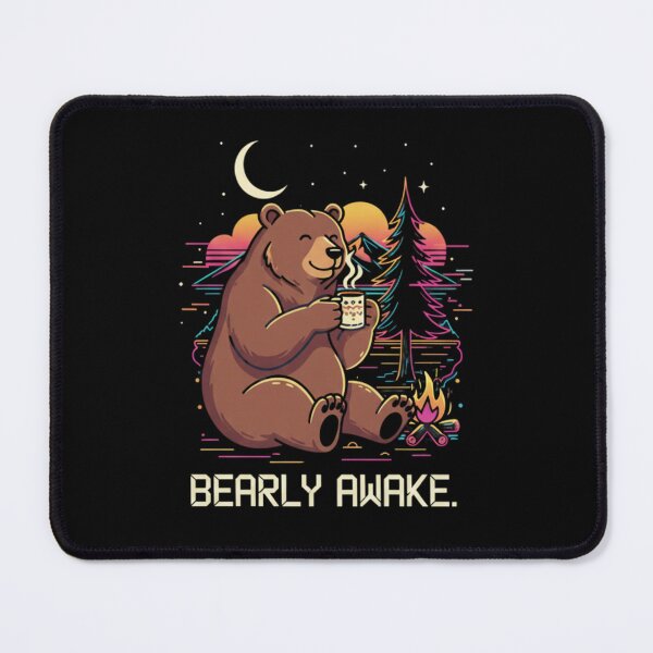 Item preview, Bearly Awake Funny Coffee Bear Illustration designed and sold by MJO80.