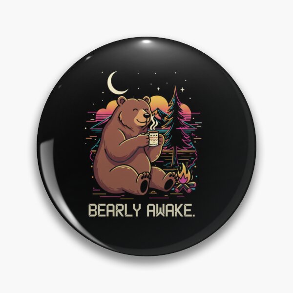 Item preview, Bearly Awake Funny Coffee Bear Illustration designed and sold by MJO80.