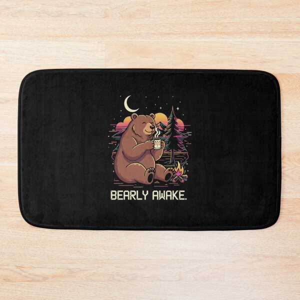 Item preview, Bearly Awake Funny Coffee Bear Illustration designed and sold by MJO80.