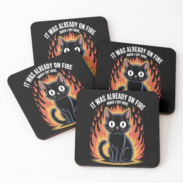 Item preview, It Was Already On Fire When I Got Here Cat Firefighter designed and sold by TheRetroStyle.