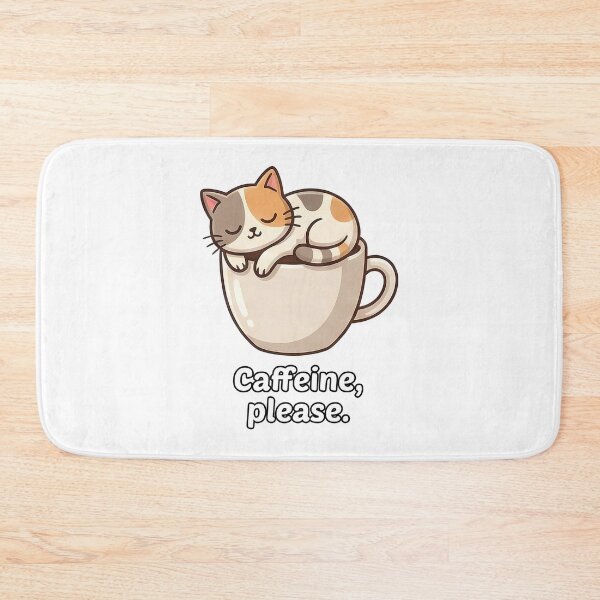 Item preview, Caffeine Please Sleepy Cat Coffee Lover Design designed and sold by k3rstman1.