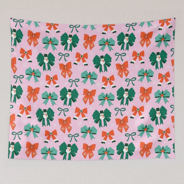 Item preview, pattern with Christmas-style bows designed and sold by burbura.