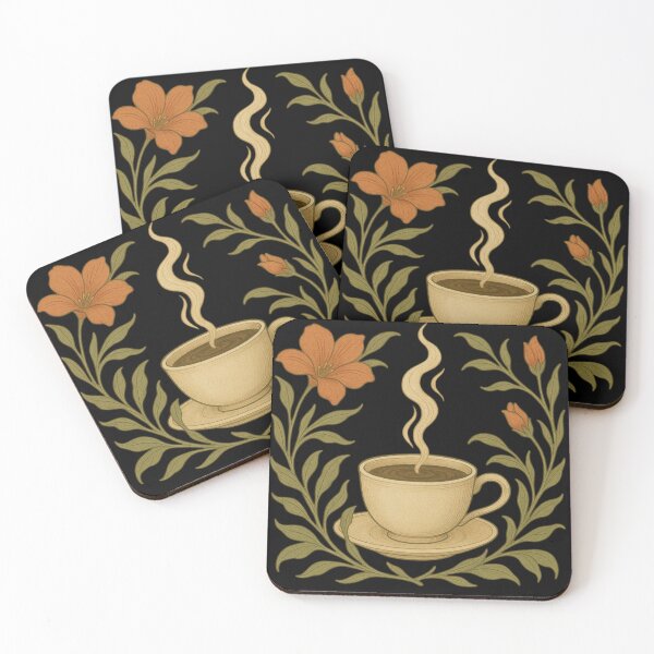 Item preview, Floral Embrace Coffee – Art Nouveau Botanical Illustration designed and sold by affiliatevera10.