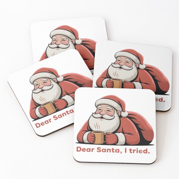 Item preview, Dear Santa, I Tried – Funny Christmas Santa Illustration designed and sold by EchoGrafik.