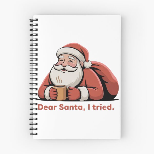 Item preview, Dear Santa, I Tried – Funny Christmas Santa Illustration designed and sold by EchoGrafik.