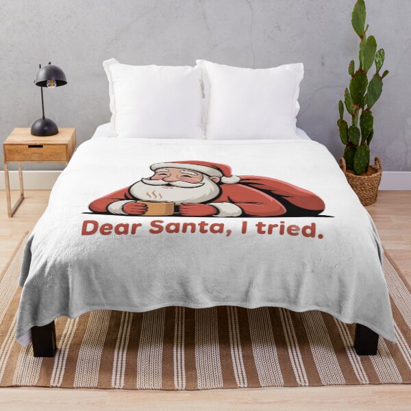 Item preview, Dear Santa, I Tried – Funny Christmas Santa Illustration designed and sold by EchoGrafik.