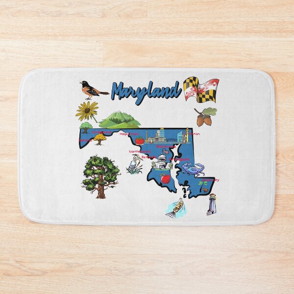 Item preview, Maryland Pride, Landmarks, Nature & Heritage Map Art designed and sold by mashmosh.