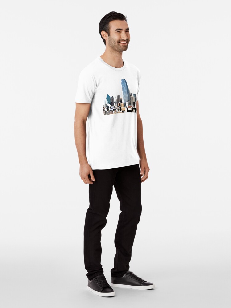 Thumbnail 3 of 6, Premium T-Shirt, Dallas Skyline designed and sold by amer2017.