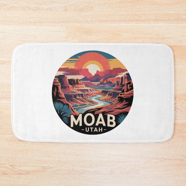 Item preview, Moab Utah Colorful Canyon Sunset - Desert River Landscape Illustration designed and sold by CircinusStore.