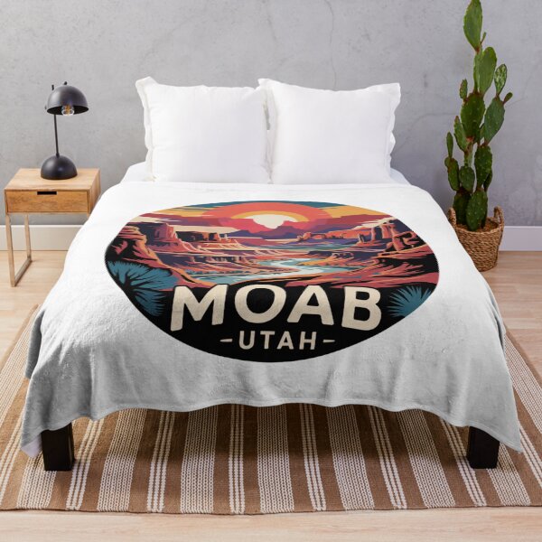 Item preview, Moab Utah Colorful Canyon Sunset - Desert River Landscape Illustration designed and sold by CircinusStore.