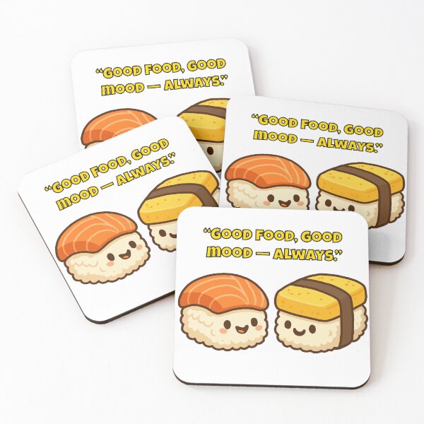 Item preview, Good Food, Good Mood – Cute Sushi Positivity designed and sold by Latitude 1°N.