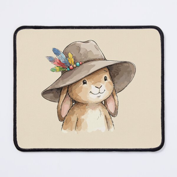 Item preview, Boho Aesthetic: Feathered Hat Rabbit designed and sold by bapupa.