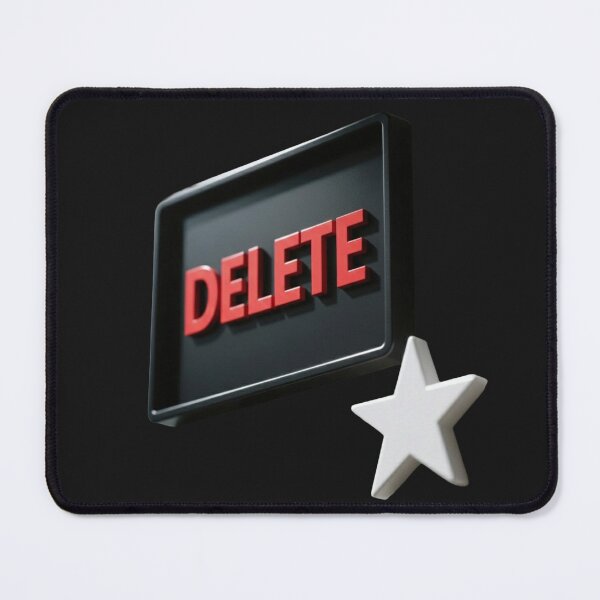 Item preview, Red Delete Sign on Distressed Concrete Wall designed and sold by Dariusz.K.