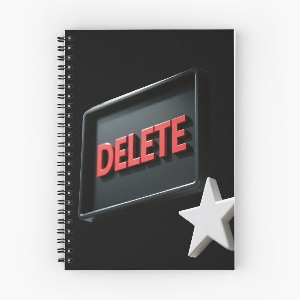 Item preview, Red Delete Sign on Distressed Concrete Wall designed and sold by Dariusz.K.